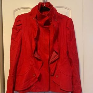 Red Ruffle Riding Coat